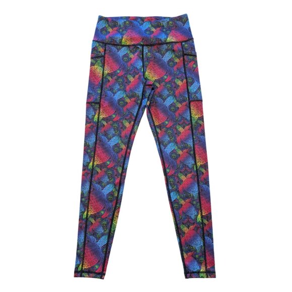 CONSTANTLY VARIED GEAR Leggings S Sea Turtles Crossfit Full Length Retired Print - Picture 1 of 4